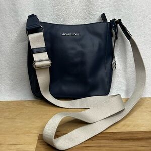 Michael Kors Navy and Cream Crossbody Bag